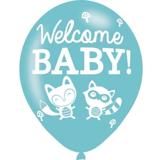 Balony 27,5cm, welcome baby mix 6 szt. AMSCAN