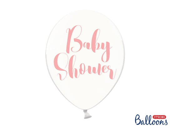 Balony, 30 cm, Baby Shower, Crystal Clear, 6 sztuk PartyDeco