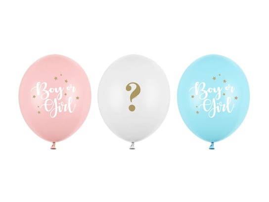 Balony 30 cm, Boy or Girl, mix (1 op. / 50 szt.) Party Deco