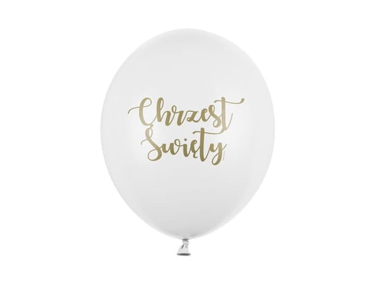 Balony 30 cm, Chrzest Święty, Pastel Pure White (1 op. / 50 szt.) Party Deco