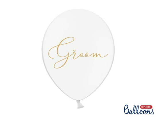 Balony, 30 cm, Groom, Pastel Pure White, 50 sztuk PartyDeco