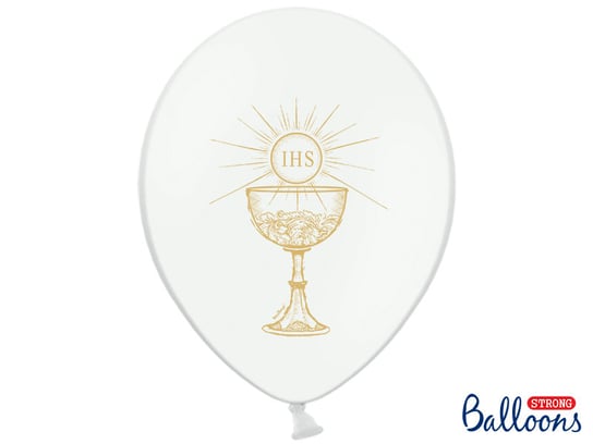 Balony, 30 cm, IHS, Pastel Pure White, 6 sztuk PartyDeco
