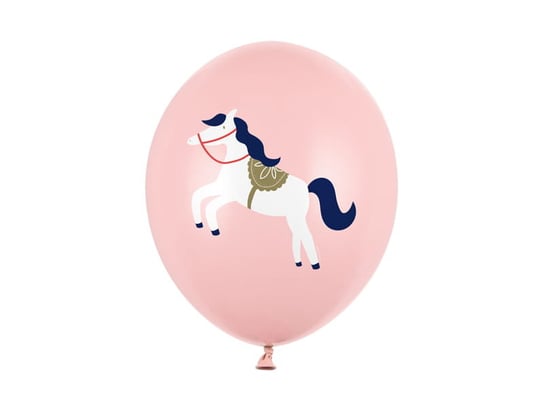 Balony 30 cm, Konik, Pastel Pale Pink (1 op. / 6 szt.) PartyDeco