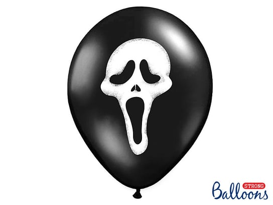 Balony, 30 cm, Krzyk, Pastel Black, 6 sztuk PartyDeco