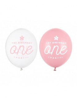 Balony, 30 cm, One, Pastel Baby Pink, 50 sztuk PartyDeco