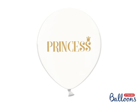 Balony, 30 cm, Princess, Crystal Clear, 6 sztuk PartyDeco