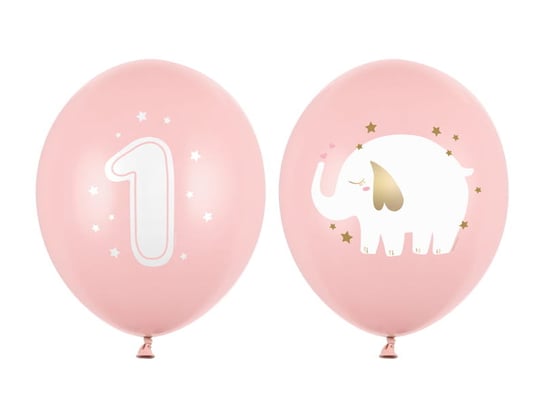 Balony 30 cm, Roczek, Pastel Pale Pink (1 op. / 50 szt.) PartyDeco