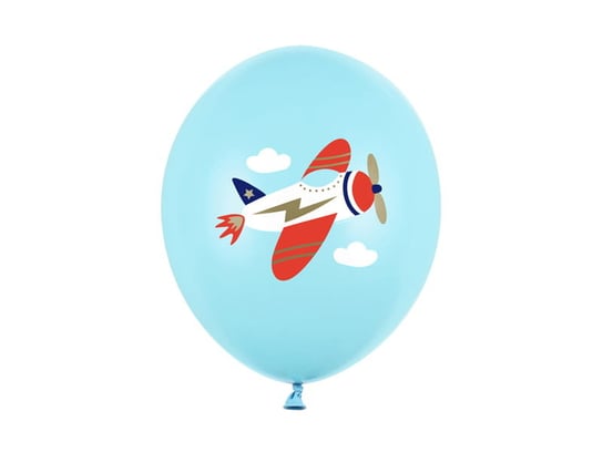 Balony 30 cm, Samolot, Pastel Light Blue (1 op. / 50 szt.) PartyDeco