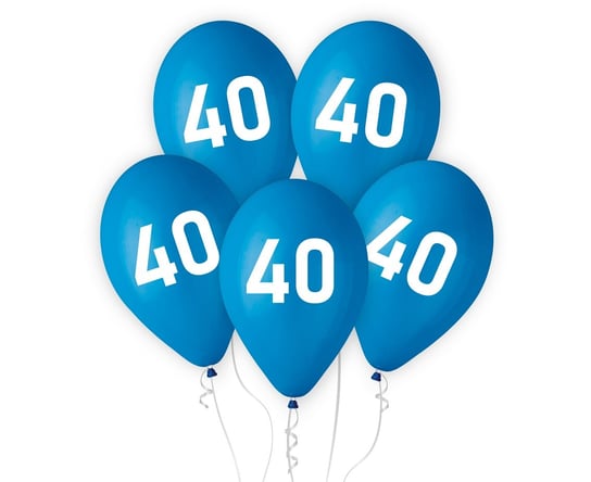 Balony 40, Niebieskie, 12"/ 5 Szt. GoDan