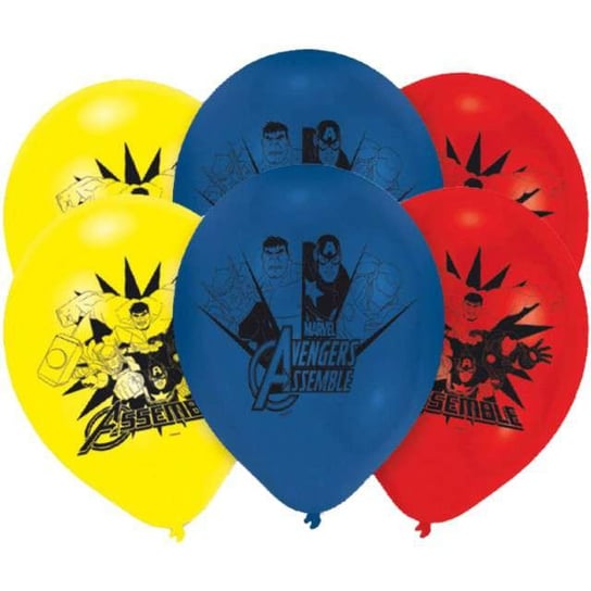 Balony, Avengers, pastel mix, 9", 6 sztuk Amscan