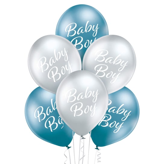 Balony Baby Boy Chrom, Glossy, 6 Szt. BELBAL
