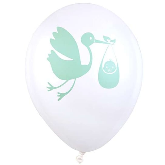 Balony, Baby Shower, białe, 9", 8 sztuk SANTEX