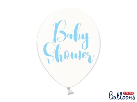 Balony, Baby Shower, Crystal Clear, 30 cm, 6 sztuk PartyDeco