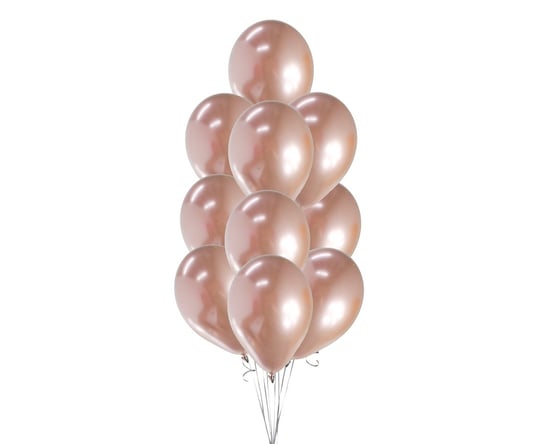 Balony Beauty&Charm, metaliki różowo-złote 12"/ 10 szt. Beauty & Charm