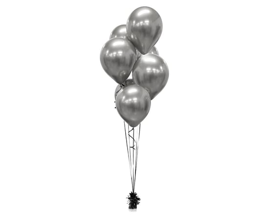 Balony Beauty&Charm, platynowe grafitowe 12"/ 7 szt. GoDan