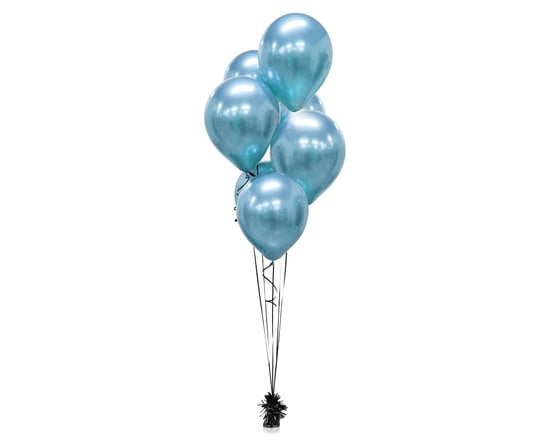 Balony Beauty&Charm, platynowe niebieskie 12"/ 7 szt. GoDan