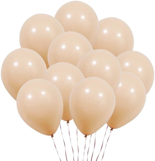 Balony beżowe 20szt 12 cali urodzinowe Cieliste Boho Komunijne Gotowy Zestaw Szafran Limited