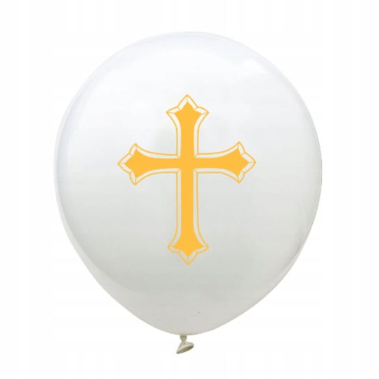 Balony Białe Chrzest Komunia Święta Krzyż 10 Szt Inna marka