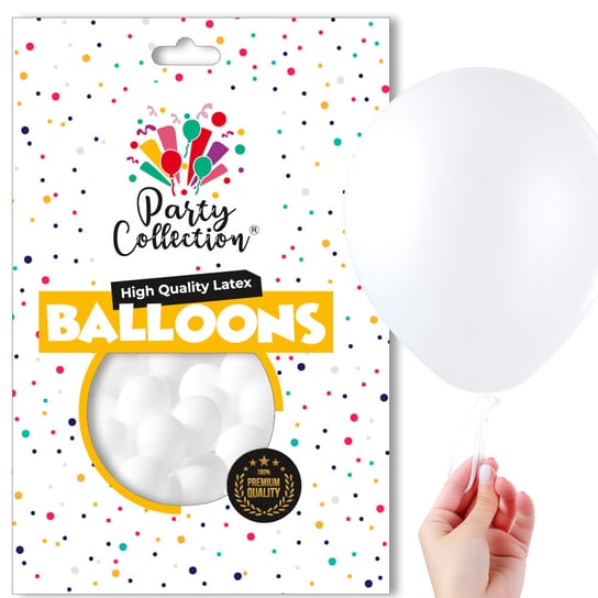 Balony Białe Pastelowe 100szt Zestaw Balonów Premium 13cm Na Chrzest Ozdoba czakos
