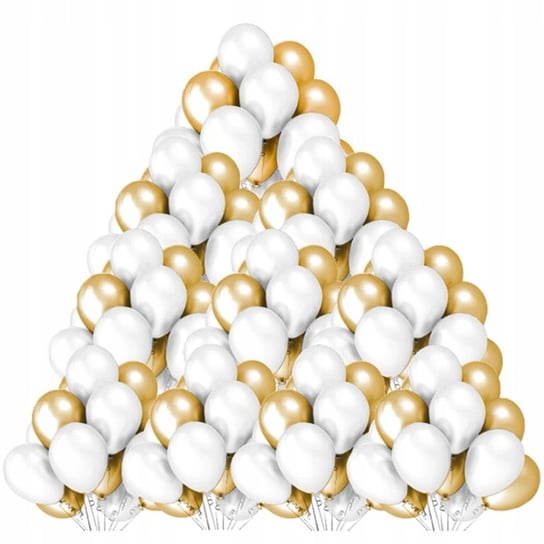 Balony Białe Złote Pierwsza Komunia Święta 100Szt Inna marka