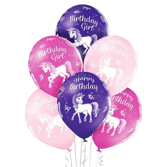 Balony Birthday Girl Unicorn Pastelowe Na Urodziny Belbal BELBAL