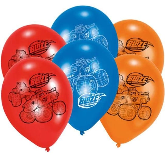 Balony, Blaze i Megamaszyny, 9", mix, 6 sztuk Amscan