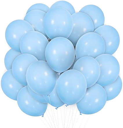 Balony błękitne DUŻE j. niebieskie pastelowe 50szt somgo