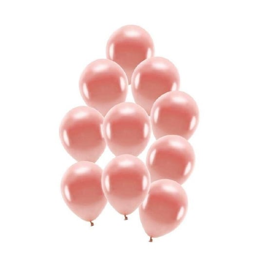 Balony błyszczące różowozłote 23cm Metallic Rose Gold - 10 sztuk Inna marka