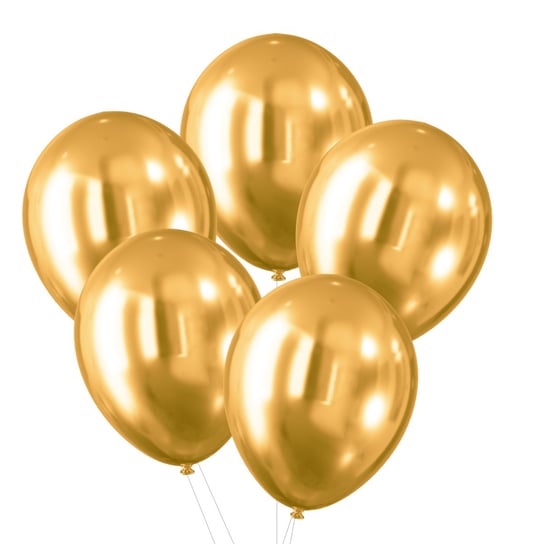 Balony - Celebrate! Efekt chromu (5 szt.) złote Arpex