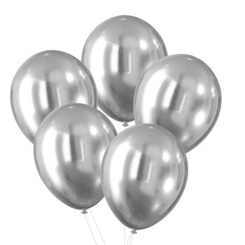 Balony - Celebrate! Efekt chromu (5szt.) srebrne Inny producent