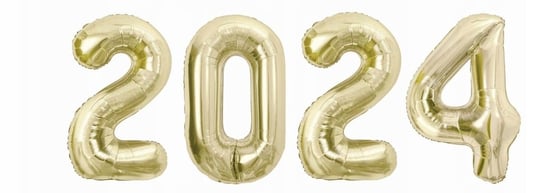 Balony Cyfry 2024 Szampańskie Sylwester Nowy Rok 85 Cm Happy New Year Inna marka