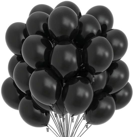 Balony czarne DUŻE pastelowe 1-99 urodziny 50szt somgo