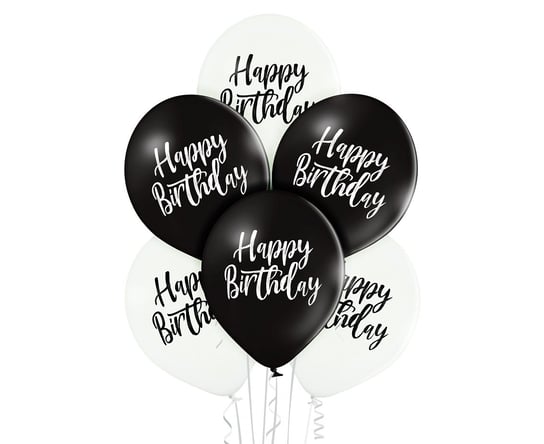 Balony D11 Happy Birthday 1C2S, 12", 6 sztuk BELBAL