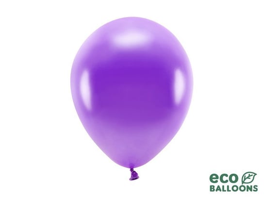 Balony eco 26cm metalizowane, fiolet (10 szt.) PartyDeco