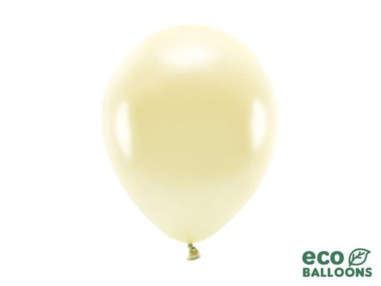 Balony Eco 26cm, metalizowane, słomkowy (10 szt.) PartyDeco