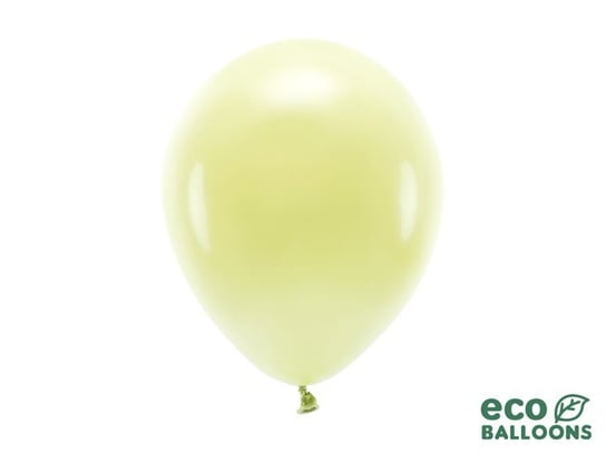 Balony Eco 26cm pastelowe, jasny żółty (10 szt.) PartyDeco
