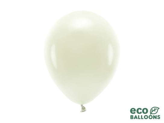 Balony eco 26cm pastelowe, kremowy (10 szt.) PartyDeco