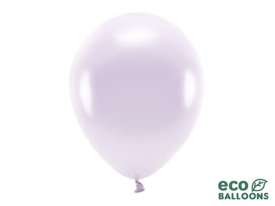 Balony Eco 30cm metalizowane, liliowy (10 szt.) PartyDeco