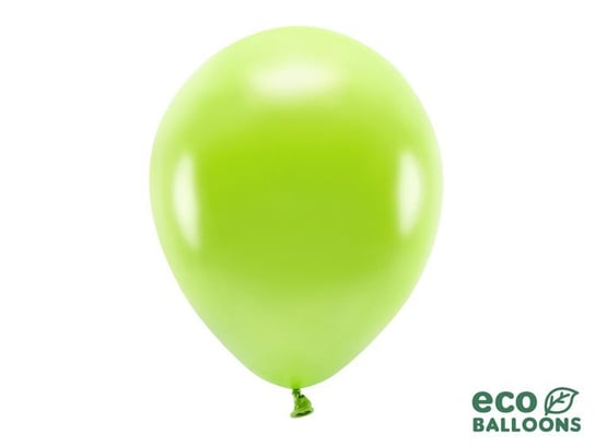 Balony Eco 30cm metalizowane ziel jabłuszko 10 szt PartyDeco