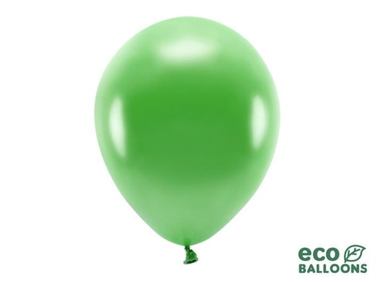 Balony Eco 30cm, metalizowane zielona trawa, 10 sztuk PartyDeco