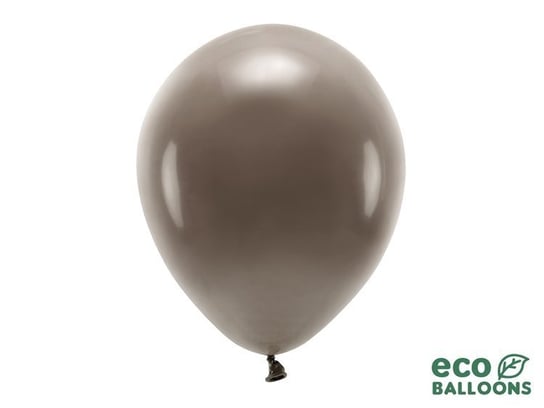 Balony Eco 30cm pastelowe, brązowy (10 szt.) PartyDeco