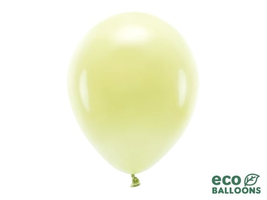 Balony Eco 30cm pastelowe, jasny żółty (10 szt.) PartyDeco