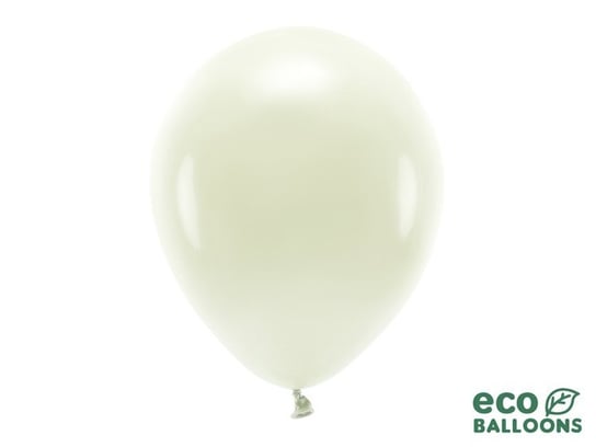 Balony Eco 30cm pastelowe, kremowy (10 szt.) PartyDeco