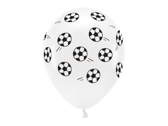 Balony Eco 33 cm pastelowe, Piłki, biały (1 op. / 6 szt.) Party Deco