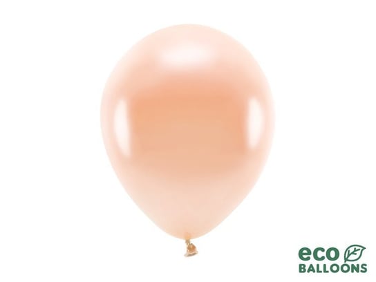 Balony Eco, metalizowane, brzoskwiniowe, 10 sztuk PartyDeco