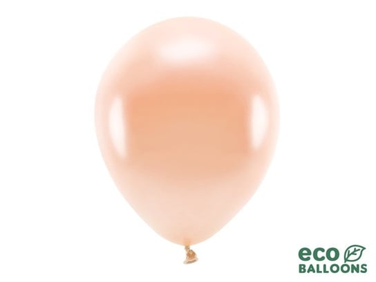 Balony eco metalizowane, brzoskwiniowe, 30 cm, 10 sztuk PartyDeco