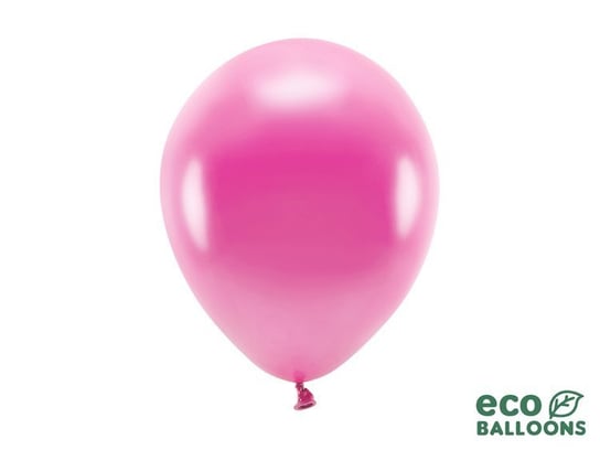 Balony eco metalizowane, fuksja, 26 cm, 10 sztuk PartyDeco