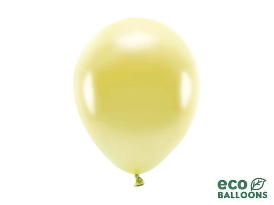 Balony eco metalizowane, jasnozłote, 26 cm, 10 sztuk PartyDeco