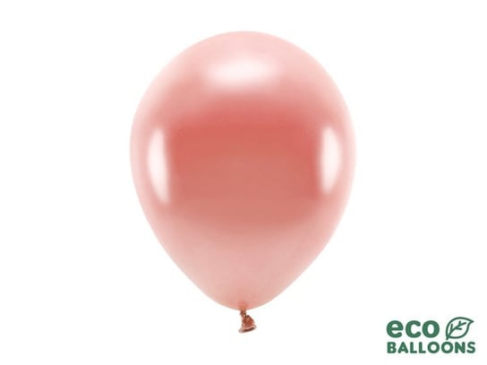 Balony Eco, metalizowane, różowe złoto, 10 sztuk PartyDeco