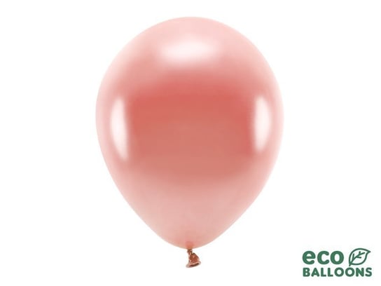 Balony eco metalizowane, różowe złoto, 30 cm, 10 sztuk PartyDeco